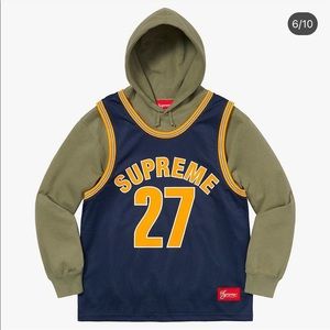 Supreme Basketball Jersey Hooded Sweatshirt shirt streetwear